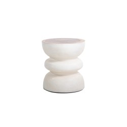 Σκαμπό Najib White Natural (40x40x45) Soulworks 0900009