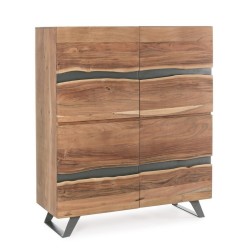 Μπουφές Aron Καφέ 118x45x138εκ.