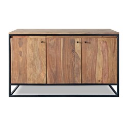 Μπουφές Nartan Μασίφ Ξύλο/Μεταλλικός 3 πόρτες 132x45x76 εκ.