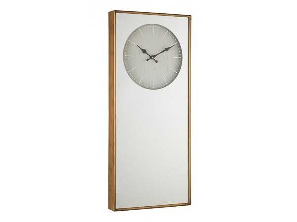 Ρολόι Τοίχου-Καθρέφτης Ticking Q11 Μπρονζέ-Γκρι (35x6x80 εκ.)