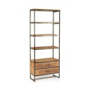 Βιβλιοθήκη ELMER  (4 ράφια - 2 συρτάρια) 73x35x190cm