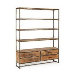 Βιβλιοθήκη ELMER  (4 ράφια - 4 συρτάρια) 145x35x190 εκ.